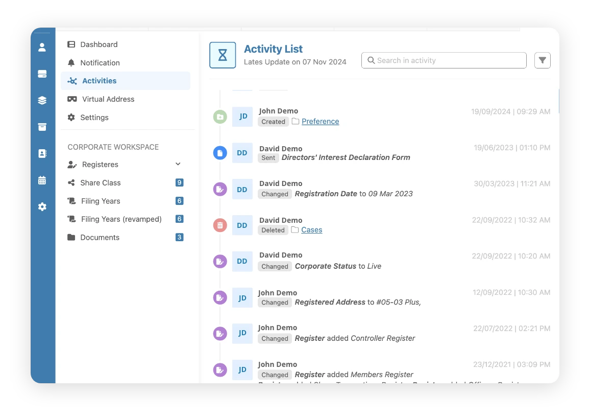 Activity Logs and Progress Tracking