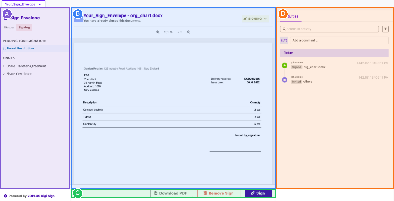 桌面端签署界面